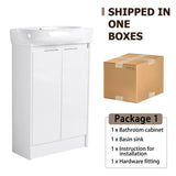 23" Freestanding Bathroom Vanity with Sink, Soft Close Doors
