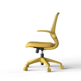 Ergonomic Color Office Chair 500lb (About 226.8kg), Home Office, Mesh Back, Integrated Molded Foam, Comfortable Sitting, Flipping Armrest, Fireproof, Rotating, Lifting Multifunctional Chair (Yellow)
