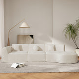 140" Modern Curved Sectional Sofa with High-Density Fully Compressed Sponge and Chaise Lounge, 3-Piece Set, Fully Assembled Right Hand Facing, Perfect for Living Room, Lounge