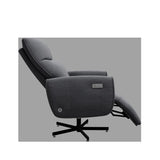 Power Swivel Recliner Chair, Electric Reclining with USB & Type-C Charging, 360° Swivel Velvet Upholstered Accent Chair, for Home Office & Living Room, Easy Assembly,Dark Gray