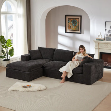 Modern Chenille cloud sofa, freely combinable, comfortable to sit on, suitable for modern living room furniture in homes, apartments, and offices