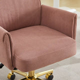 Mid-back liftable office chair, striped fabric, and ergonomically designed, is an excellent choice for working, studying or relaxing. The mid-back design provides a better sitting experience.Pink