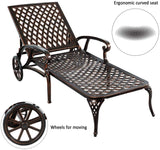 Aluminium Cast lounge chair 1pcs brown
