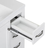 36" Bathroom Vanity with Sink Combo, Six Drawers, Multi-Functional Drawer Divider, Adjustable Shelf, White (Old Sku:SY999808AAK)