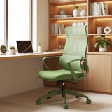 Ergonomic Colorful Office Chair 500lb (About 226.8kg) Home Office Mesh Breathable High Back, With Adjustable Lumbar Support Computer Chair, Integrated Molded Foam Seat Cushion, Fireproof (Green)