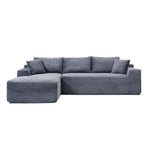 105'' Modular Sectional Sofa, Cloud Sectional Couch with Deep Seat, Modern Modular L-Shape Sofa Couch with Chaise,Upholstered Couches for Living Room Bedroom,No Assembly, (Grey)