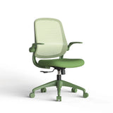 Ergonomic Color Office Chair 500lb (About 226.8kg), Home Office, Mesh Back, Integrated Molded Foam, Comfortable Sitting, Flipping Armrest, Fireproof, Rotating, Lifting Multifunctional Chair (Green)