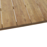 Acacia Wood Outdoor Coffee Table, Light Brown, 14'' H X 23.5'' W X 39.5'' L