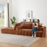 Chenille L-Shape Luxury Sectional Oversized Sofa,Mnimalist Design,Comfy Sleeper Couch for Living Room,Apartment&Reception Spaces,No Assembly Required