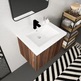 Bathroom Cabinet With Sink,Soft Close Doors,Float Mounting Design,24 Inch For Small Bathroom,24x18-00624CAW(KD-Packing)