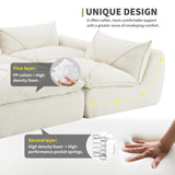 [VIDEO]116'' Fully Compressed Sofa with High Density Foam, Integrated Backrest&Seat Cushion, Decorative Edging, Legless Design without Frame, No Assembly Required, Free Combination, Particle Chenille