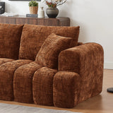 Chenille L-Shape Luxury Sectional Oversized Sofa,Mnimalist Design,Comfy Sleeper Couch for Living Room,Apartment&Reception Spaces,No Assembly Required