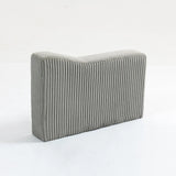 Modular Sofa Single Armrest Backrest Module for Modular Sectional Sofa Couch Side Armrest, Gray