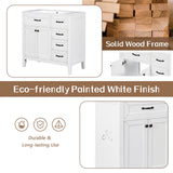 36" Bathroom Vanity with Sink Combo, White Bathroom Cabinet with Drawers, Solid Frame and MDF Board (Old Sku:JL000007AAK)