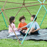 12ft Geometric Dome Climber Play Center, Kids Climbing Dome Tower with Hammock, Rust & UV Resistant Steel Supporting 1000 LBS