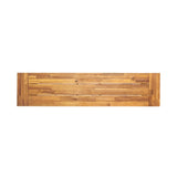 Outdoor Carlisle Benches, Sandblasted Brown + Rustic Metal (Set of 2)