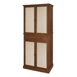 4 Door Cabinet with 1 Drawer, with 4 Adjustable Inner Shelves, Storage Cabinet