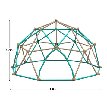 13ft Geometric Dome Climber Play Center, Kids Climbing Dome Tower, Rust & UV Resistant Steel Supporting 1000 LBS