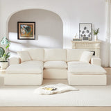 Modern Chenille cloud sofa, freely combinable, comfortable to sit on, suitable for modern living room furniture in homes, apartments, and offices