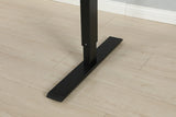 L-Shaped 59" Height Adjustable Electric Standing Desk, Sit and Stand Up Computer Desk For Home Office Black