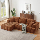 Chenille L-Shape Luxury Sectional Oversized Sofa,Mnimalist Design,Comfy Sleeper Couch for Living Room,Apartment&Reception Spaces,No Assembly Required