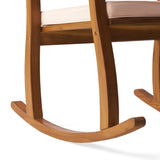 Acacia Wood Patio Outdoor Rocking Chair with cushions for Garden, Lawn, Backyard, Pool,