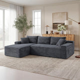 94.5" Cloud Modular Sectional Sofa Couch with L-Shape Chaise,Modern Minimalist Upholstered Couches for Living Room Bedroom,Deep Seat Corner Couch,No Assembly Required