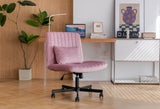 Modern Linen Blue Criss Cross Office Chair - Product Details
