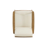 Club Chairs Laurent 500lbs Capacity Acacia Outdoor, Teak Finish Patio Furniture Sets with Thick Cushion, Appropriate for Garden Porch