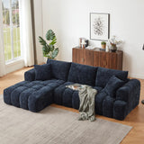 Chenille L-Shape Luxury Sectional Oversized Sofa,Mnimalist Design,Comfy Sleeper Couch for Living Room,Apartment&Reception Spaces,No Assembly Required