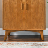 31.5" Liquor Cabinet with Wine Glass Holder & Wine Rack & Adjustable Shelf, Wine Cabinet, Kitchen Coffee Bar Cabinet, Rustic Sideboard Buffet  Cabinet with storage for Home Farmhouse Dining Room