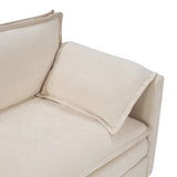 107-inch L-shaped sofa with cotton-linen velvet texture, corner sofa with storage function on the side, suitable for living room, and spacious space,3 seats can be extended