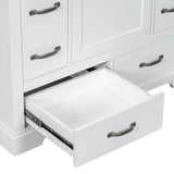 36" Bathroom Vanity with Sink Combo, Six Drawers, Multi-Functional Drawer Divider, Adjustable Shelf, White (Old Sku:SY999808AAK)