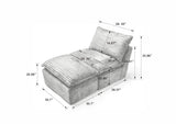 Modern corduroy cloud sofa, can be freely combined and has a comfortable sitting experience, suitable for modern living room furniture in homes, apartments, and offices