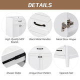 36" Bathroom Vanity with Sink Combo, White Bathroom Cabinet with Drawers, Solid Frame and MDF Board (Old Sku:JL000007AAK-6)