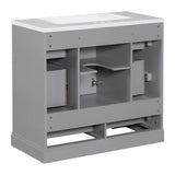 36" Bathroom Vanity with Sink Combo, Six Drawers, Multi-Functional Drawer Divider, Adjustable Shelf, Grey (Old Sku:SY999808AAE)