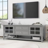 TV Stand for TVs up to 60'', Entertainment Center with Multifunctional Storage Space, TV Cabinet with Modern Design, Media Console for Living Room, Bedroom