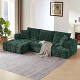 Chenille L-Shape Luxury Sectional Oversized Sofa,Mnimalist Design,Comfy Sleeper Couch for Living Room,Apartment&Reception Spaces,No Assembly Required