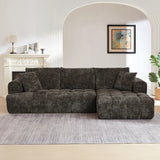 Chenille L-Shape Luxury Sectional Oversized Sofa,Mnimalist Design,Comfy Sleeper Couch for Living Room,Apartment&Reception Spaces,No Assembly Required
