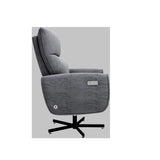 Power Swivel Recliner Chair, Electric Reclining with USB & Type-C Charging, 360° Swivel Velvet Upholstered Accent Chair, for Home Office & Living Room, Easy Assembly,Dark Gray