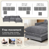 108-inch L-shaped modular frame chenille fabric sofa, featuring a versatile design that adapts to any interior space, delivering boundless comfort and contemporary style.