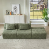 Oversized 3 Seater Compressed Sofa with Chenille Fabric, No Assembly, Space-Saving for Living Room, Apartment