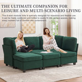 UNITED WE WIN Modular Sectional Sofa: Freely Combinable 6-Seat Convertible Sectionals with Chaise, U Shaped Oversized Sectional Couches with Storage Ottoman for Home Apartment Office
