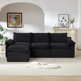 Modern corduroy cloud sofa, can be freely combined and has a comfortable sitting experience, suitable for modern living room furniture in homes, apartments, and offices