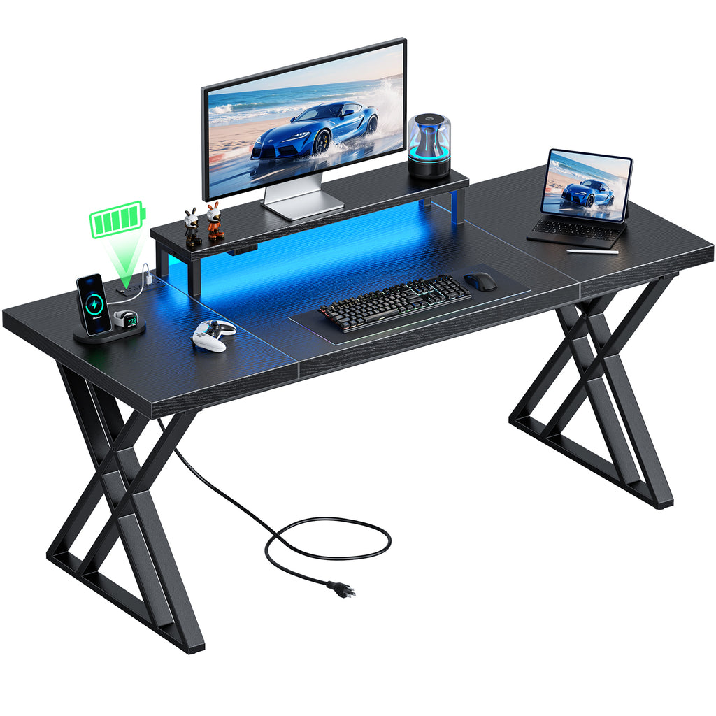 Thick desktop board computer desk -180 BLACK