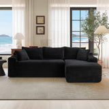 94.5" Cloud Modular Sectional Sofa Couch with L-Shape Chaise,Modern Minimalist Upholstered Couches for Living Room Bedroom,Deep Seat Corner Couch,No Assembly Required
