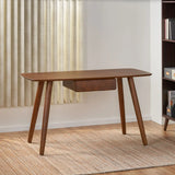 Study Computer Desk,Office Desk, Study Table,Writing Desk with Drawer for Home ,Office Modern Furniture,Walnut Color