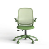Ergonomic Color Office Chair 500lb (About 226.8kg), Home Office, Mesh Back, Integrated Molded Foam, Comfortable Sitting, Flipping Armrest, Fireproof, Rotating, Lifting Multifunctional Chair (Green)