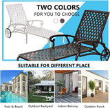 Aluminium Cast lounge chair 1pcs brown
