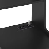 Nightstands Set of 2, with Charging Station, Smart Nightstand with Night Light, Modern Night Stand with Bookshelf, Bedside Tables with Storage Cabinet for Bedroom, Black